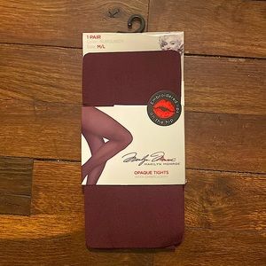 Burgundy Opaque Tights